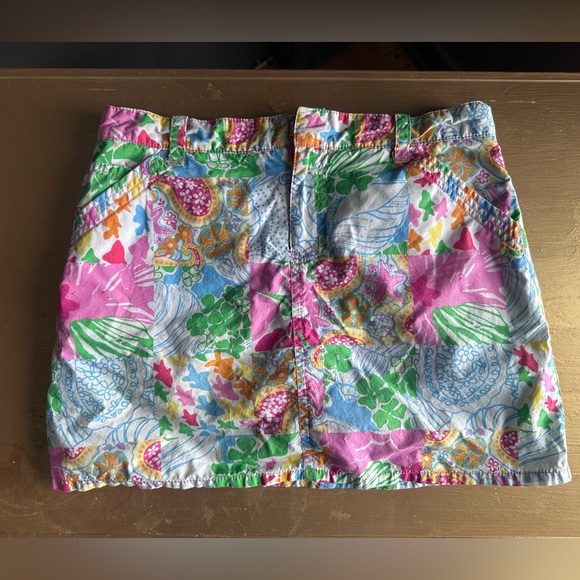 EUC. Girls 10. Lilly Pulitzer multicolor Patchwork “Callahan” Skort - Picture 2 of 8
